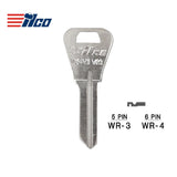 WR3 5-Pin Weiser Keys - Nickel Plated Finish - WR3 NP - WEI-1
