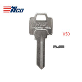 WR5 / N1054WB 5-Pin Weiser Keys - Nickel Plated Finish - WR5 NP - WEI-3 (50 Pack)