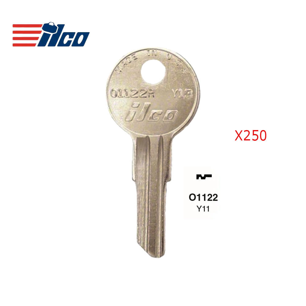 Yale Cabinet Key Blank - Brass - YA-44DE / Y11 BR (Packs of 250)