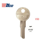 Yale Cabinet Key Blank - Brass - YA-44DE / Y11 BR (Packs of 50)