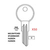 Commercial & Residential Key Blank - Y14 / YA-45E (Packs of 50)