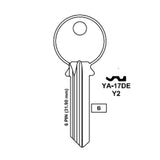 JMA for 999A 6-Pin Yale Key - Brass Finish   / Y2 BR