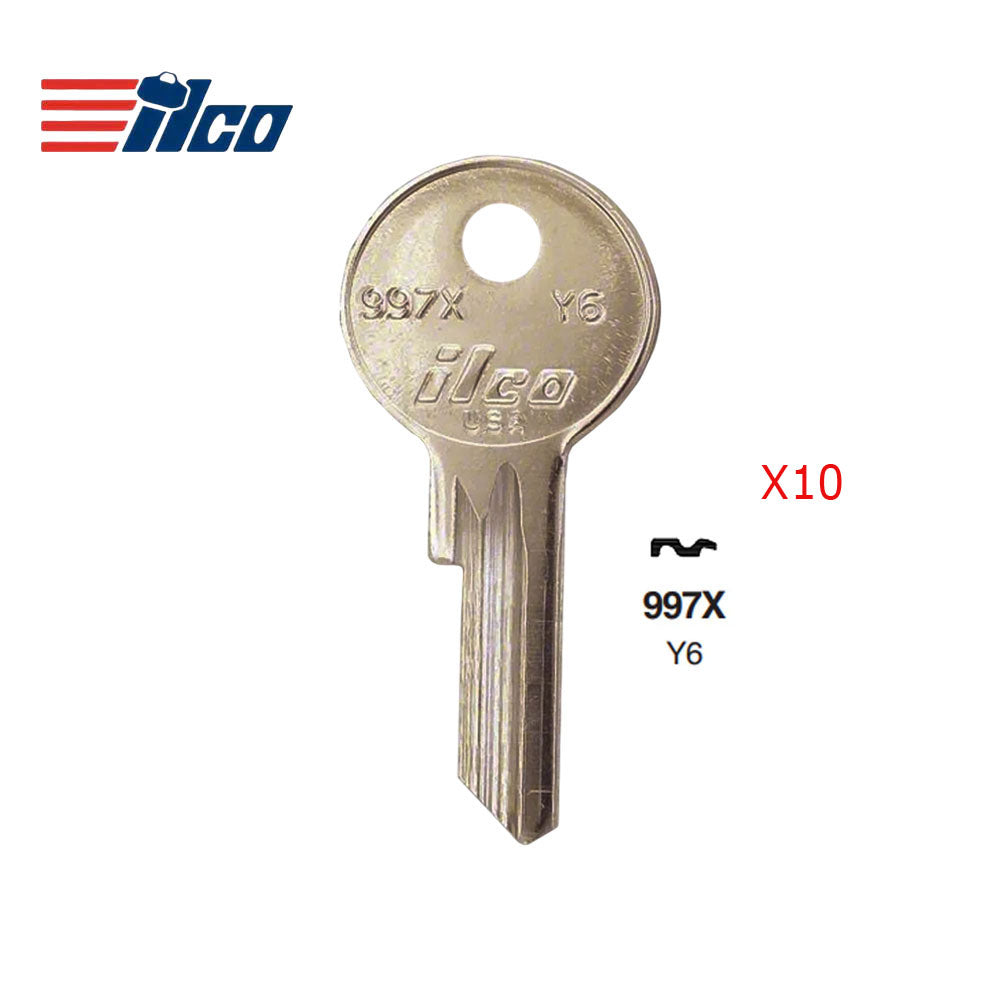 Commercial & Residencial Key Blank - YA-82DE / Y6 (Packs of 10)