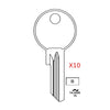 Commercial & Residencial Key Blank - Y6 / YA-82DE (Packs of 10)