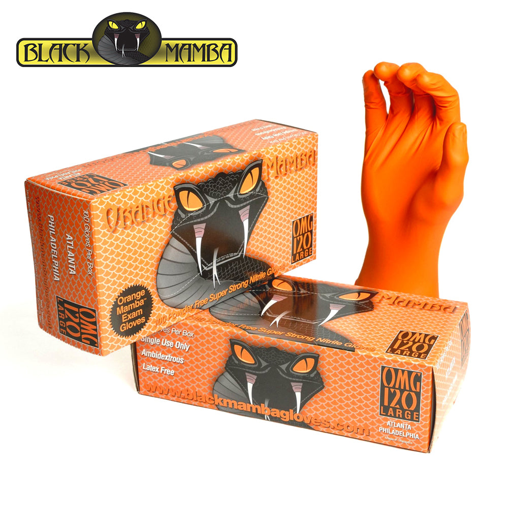 Black Mamba - 6 mil Orange Nitrile Gloves – Locksmith Keyless
