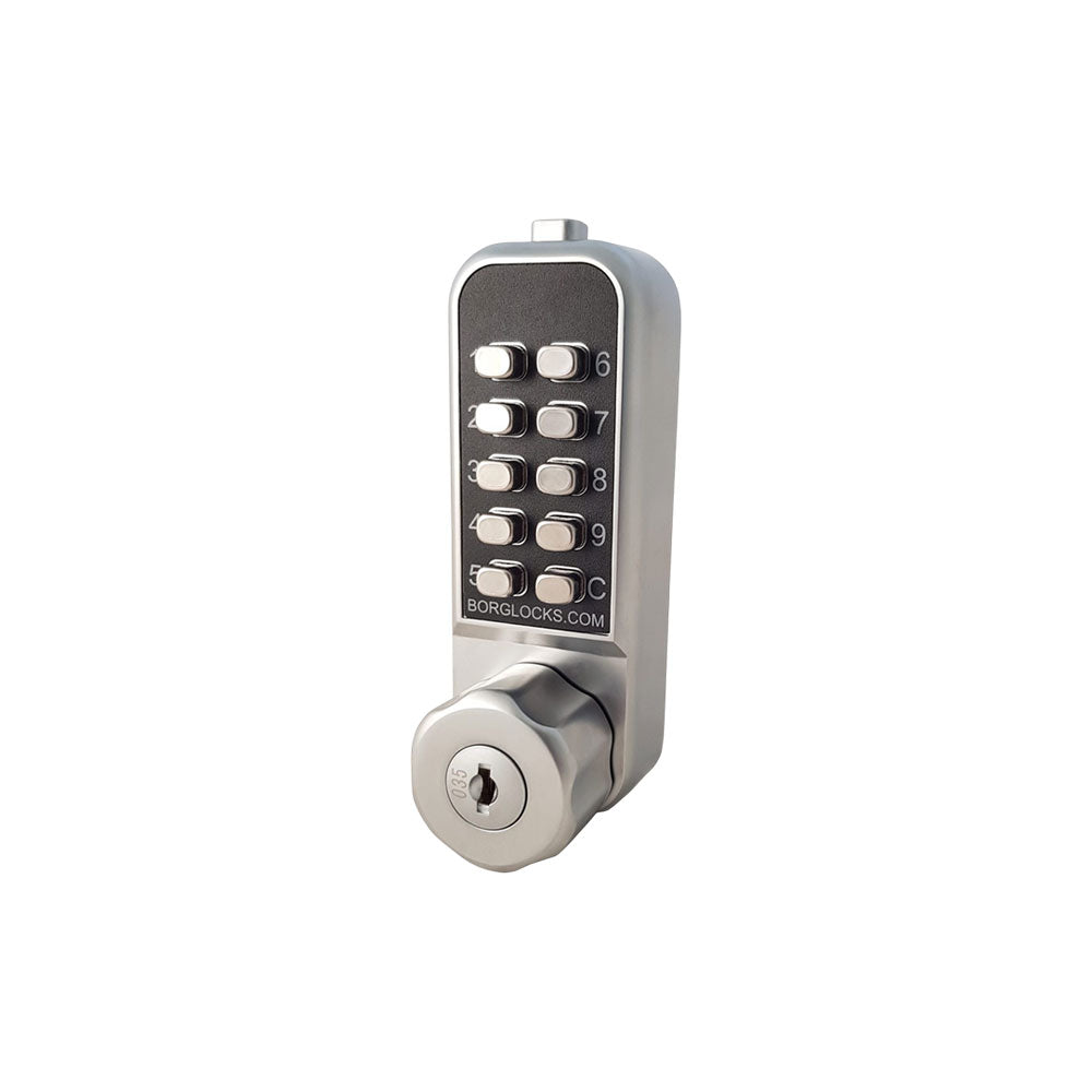 BorgLocks BL1706 Vertical Mini Cabinet Lock with Key Override and Internal Cam Mechanism