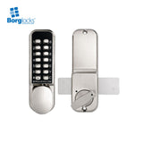 BorgLocks BL2005 ECP Rim Deadbolt with Turn Knob - Surface Mount - Up to 5" thick Material - Satin Stainless Steel Finish