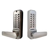 BorgLocks BL2421 ECP Tubular Latch Lock - Back to Back Free Turning Lever Handle Keypads and ECP Coding Chamber