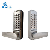 BorgLocks BL2421 ECP Tubular Latch Lock - Back to Back Free Turning Lever Handle Keypads and ECP Coding Chamber