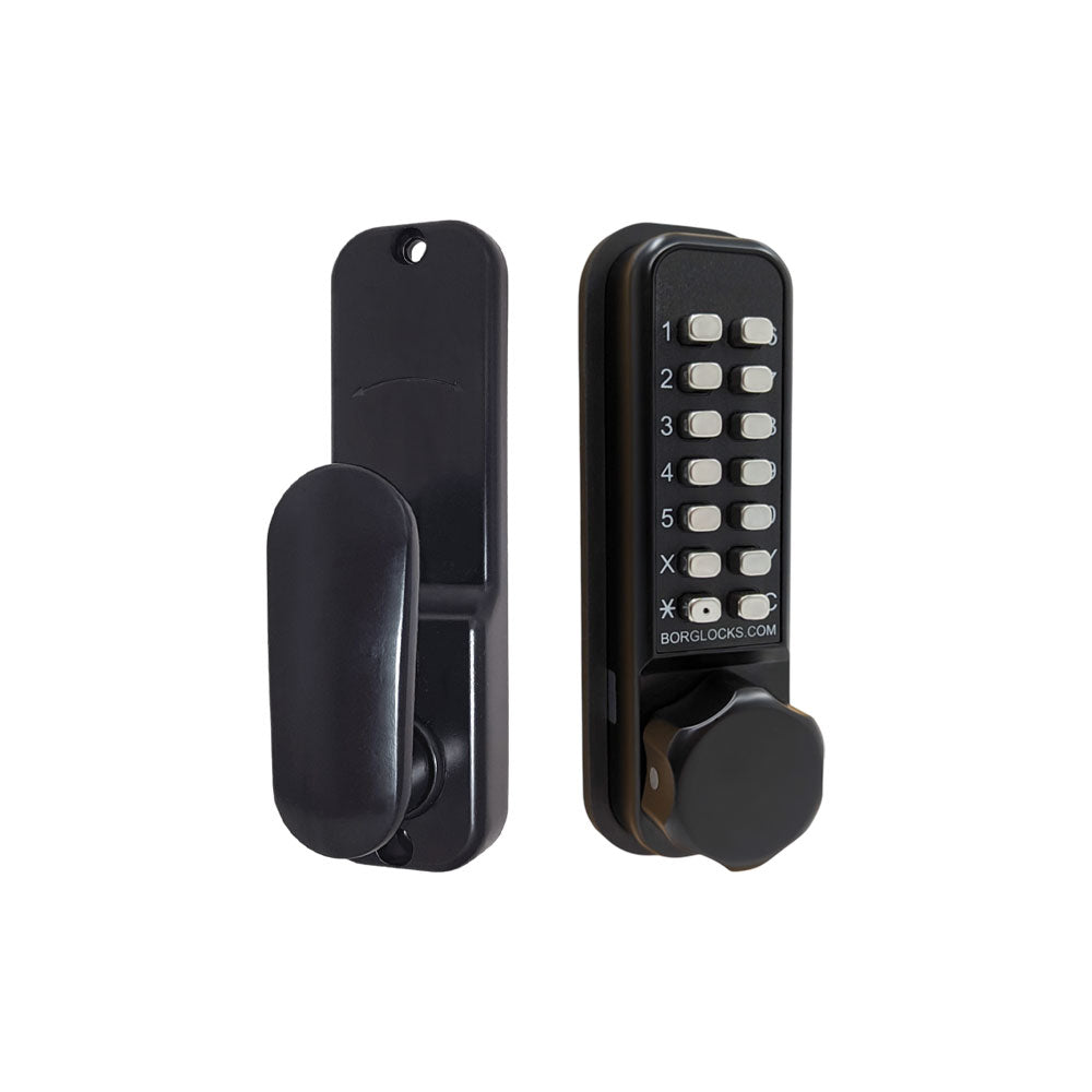 BorgLocks BL2601 ECP Tubular Latch Lock - Knurled Knob Keypad - Inside Paddle Handle with Holdback and ECP Coding Chamber