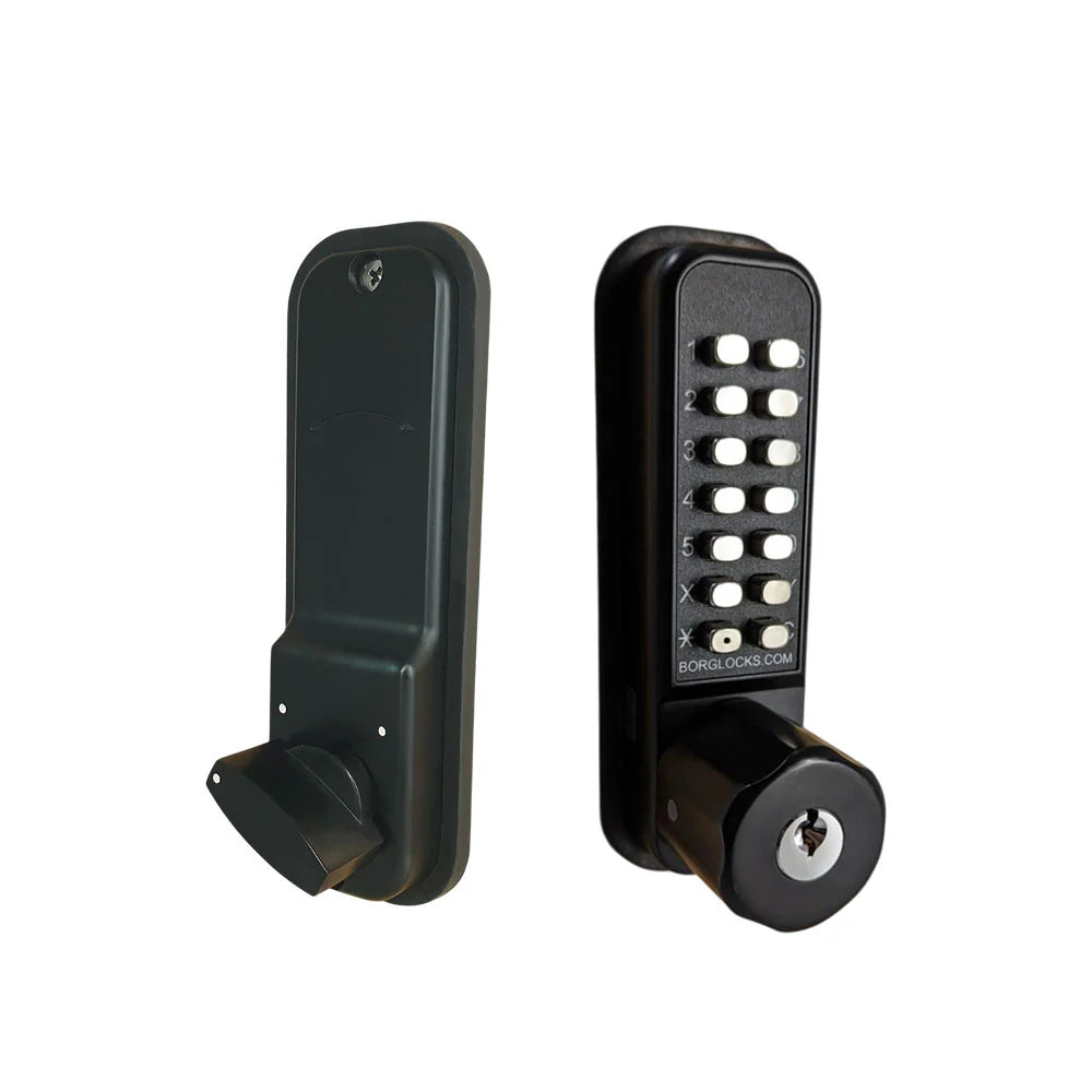 BorgLocks BL2707 ECP Tubular Deadbolt Lock - Key Override and Inside Paddle Handle with Holdback