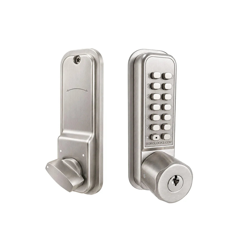 BorgLocks BL2707 ECP Tubular Deadbolt Lock - Key Override and Inside Paddle Handle with Holdback