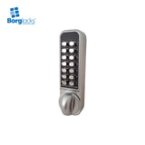 BorgLocks BL2901 ECP Tubular Latch Lock - Anti-Ligature ECP Keypad and Inside Paddle Handle with Holdback - Satin Chrome Finish