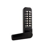 BorgLocks BL4402 ECP Marine Grade Free Turning Lever Handle Keypad Lock with Inside Holdback and 1-1/8 Inch Ali Latch