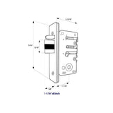 BorgLocks BL4402 ECP Marine Grade Free Turning Lever Handle Keypad Lock with Inside Holdback and 1-1/8 Inch Ali Latch