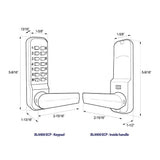 BorgLocks BL4407 ECP MG Pro Marine Grade Mortise Deadbolt Keypad Lock for Timber Gates
