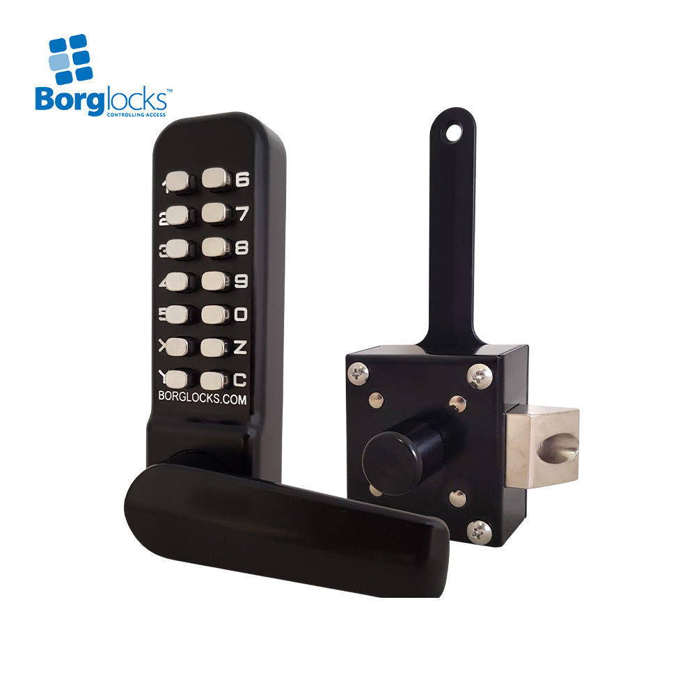 BorgLocks BL4409 ECP Marine Grade Free Turning Lever Keypad with Inside Rim Fixed Slam Latch