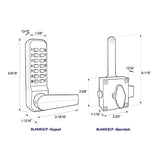 BorgLocks BL4409 ECP Marine Grade Free Turning Lever Keypad with Inside Rim Fixed Slam Latch