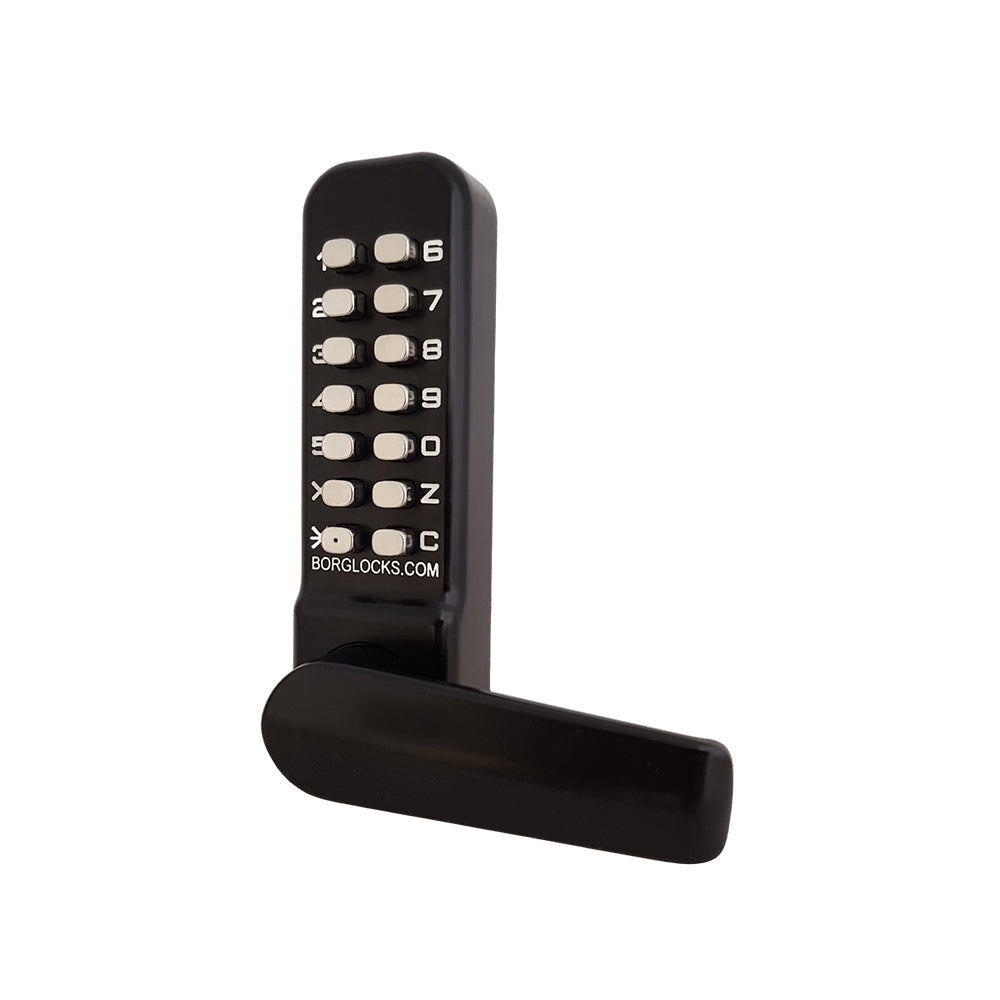BorgLocks BL4442 ECP Marine Grade Back-to-Back Free Turning Lever Handle Keypad with 1-1/8 Inch Ali Latch