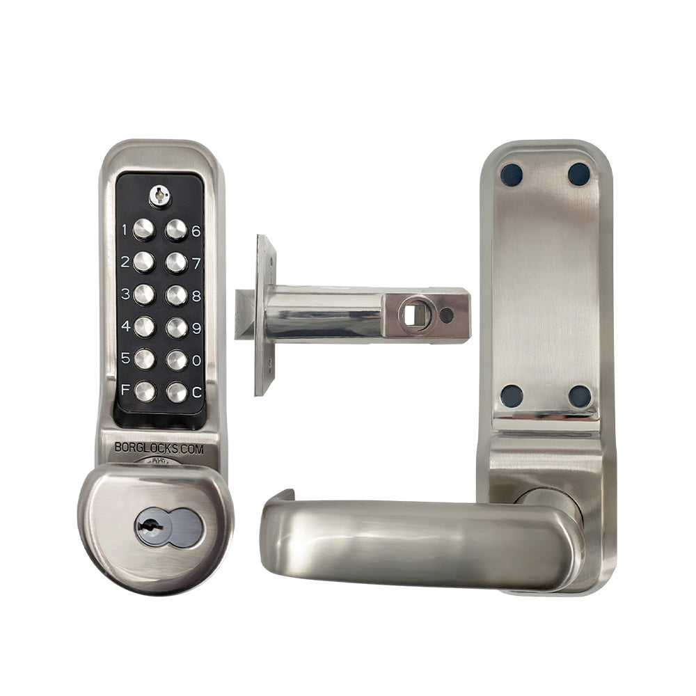 BorgLocks BL7801 Heavy Duty Knob Turn Keypad, Key Override and Inside Handle