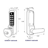 BorgLocks BL7801 Heavy Duty Knob Turn Keypad, Key Override and Inside Handle