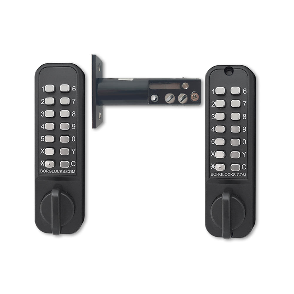 BorgLocks BL2127 ECP Back to Back Knurled Knob Keypads and Mortice Deadbolt Lock