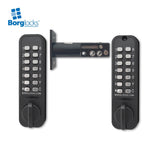 BorgLocks BL2127 ECP Back to Back Knurled Knob Keypads and Mortice Deadbolt Lock