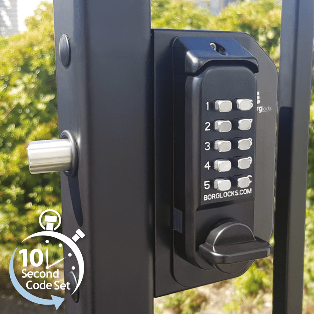 BorgLocks BL3030 Mini Gate Lock with Back to Back Keypads and Concealed Code Change