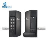 BorgLocks BL3100-ECP Metal Gate Lock with Anti-Climb Thumb Turn ECP Keypad, 2-9/16" - 3 1/8" Latchbolt and Inside Holdback Paddle Handle
