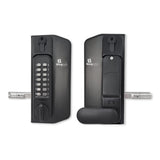 BorgLocks BL3100-ECP Metal Gate Lock with Anti-Climb Thumb Turn ECP Keypad, 2-9/16" - 3 1/8" Latchbolt and Inside Holdback Paddle Handle