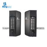 BorgLocks BL3130-ECP Metal Gate Lock with Back to Back Anti-Climb Thumb Turn ECP Keypads and 2-9/16" - 3-1/8" Latchbolt