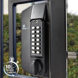 BorgLocks BL3130-ECP Metal Gate Lock with Back to Back Anti-Climb Thumb Turn ECP Keypads and 2-9/16" - 3-1/8" Latchbolt