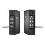 BorgLocks BL3130DKO-ECP Metal Gate Lock with Back to Back Anti-Climb Knob Turn ECP Keypads, 2-9/16" - 3-1/8" Latchbolt and Key Override