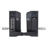 BorgLocks BL3400-ECP Metal Gate Lock with Free Turning Lever ECP Keypad, 2-9/16" - 3-1/8" Latchbolt and Inside Holdback Lever Handle