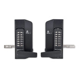 BorgLocks BL3430-ECP Metal Gate Lock with Back to Back Free Turning Lever ECP Keypads, 2-9/16" - 3-1/8" Latchbolt