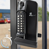 BorgLocks BL3430-ECP Metal Gate Lock with Back to Back Free Turning Lever ECP Keypads, 2-9/16" - 3-1/8" Latchbolt