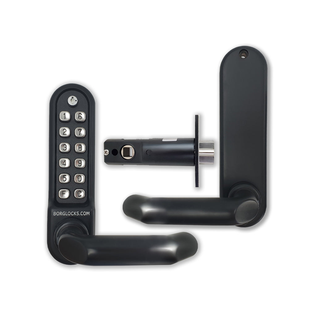 BorgLocks BL5001-ECP Medium/Heavy Duty Round Bar Handle ECP Keypad with Tubular Latch and Passage Mode