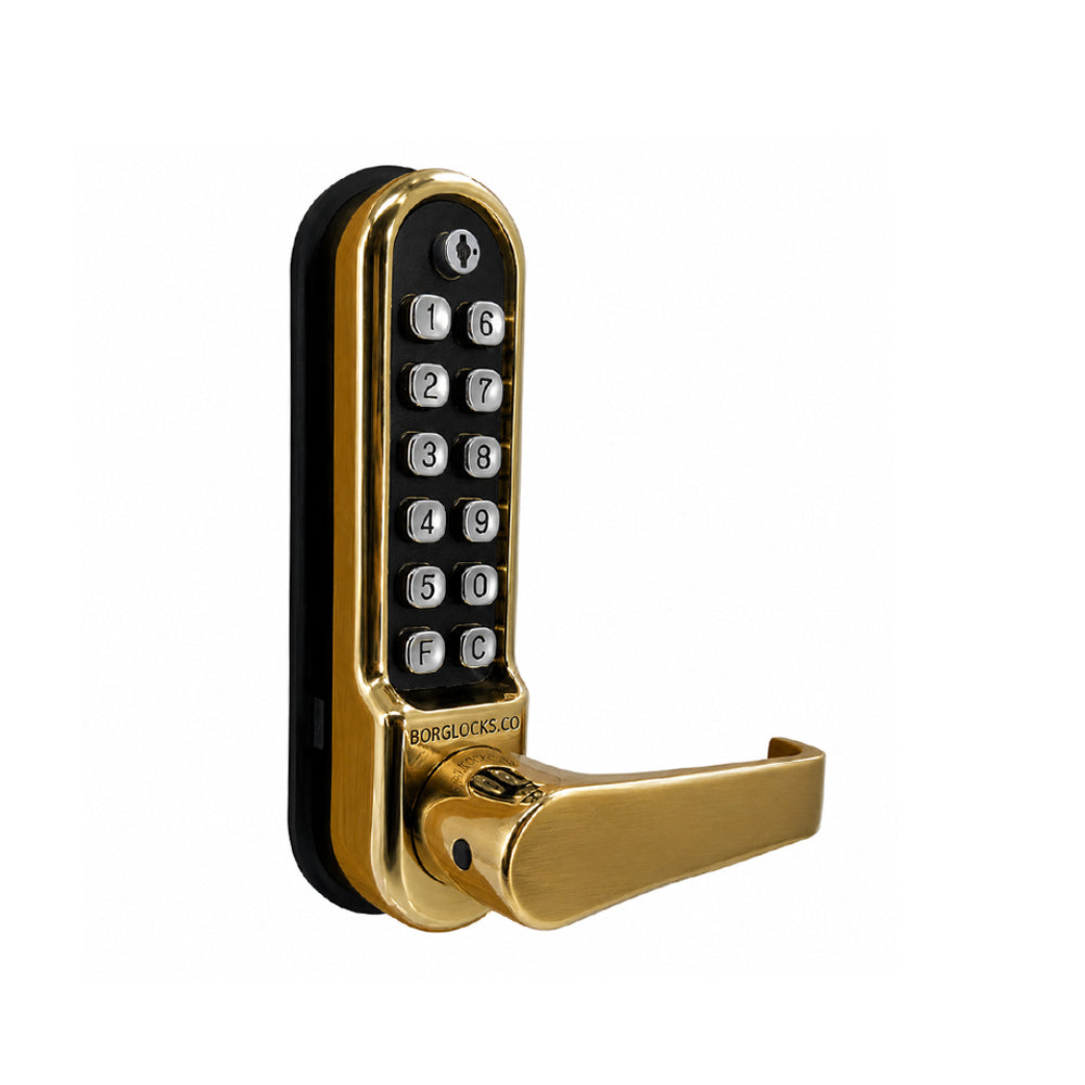 BorgLocks BL5401-ECP Flat Bar Lever Keypad with Internal Handle and Tubular Latch