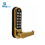 BorgLocks BL5401-ECP Flat Bar Lever Keypad with Internal Handle and Tubular Latch