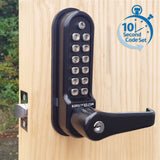 BorgLocks BL5701-ECP Lever Turn Keypad with Internal Handle, Built-in Key Override and Tubular Latch