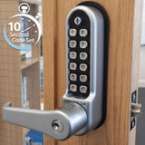 BorgLocks BL5701-ECP Lever Turn Keypad with Internal Handle, Built-in Key Override and Tubular Latch