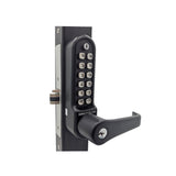 BorgLocks BL5782-ECP-AR Flat Bar Lever Keypad with Internal Push/Pull Pad and 1-1/8" Ali Latch