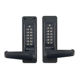 BorgLocks BL7071 MG Pro ECP External Back to Back Heavy Duty Lever Turn Keypad and Tubular Latch - Black Marine Grade Finish