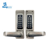 BorgLocks BL7071 ECP Back to Back Heavy Duty Lever Turn Keypad and Tubular Latch - Satin Chrome