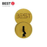 BEST - 1C6G1606 - Standard 6 Pin G Keyway - 606 (Satin Brass Finish)