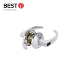BEST - 9K37AB16KSTK611 - Entrance Cylindrical Lock - 16 Lever with 2-3/4" ANSI Strike and SFIC Less Core - Grade 1 - US26D (Satin Chrome-626)