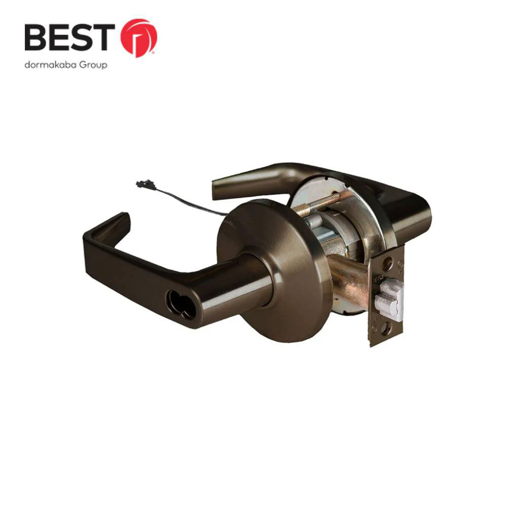 BEST - 9KW37DEU15DS3 - Electric Cylindrical Lock - Electronically Unlocked with 15D Design and 2-3/4" Backset - 24VDC - Grade 1 - US10B (Oil Rubbed Bronze-613)
