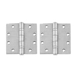 Cal-Royal - BB31 - Full Mortise Standard Weight Ball Bearing Hinges with 4-1/2 Inch x 4-1/2 Inch - Non-Removable Pin - US26D - Satin Chromium Plated (626) (Pack of 2)