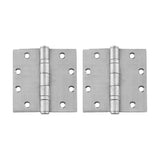 Cal-Royal - BB31 - Full Mortise Standard Weight Ball Bearing Hinges with 4-1/2 Inch x 4-1/2 Inch - Non-Removable Pin - US32D - Satin Stainless Steel (630) (Pack of 2)