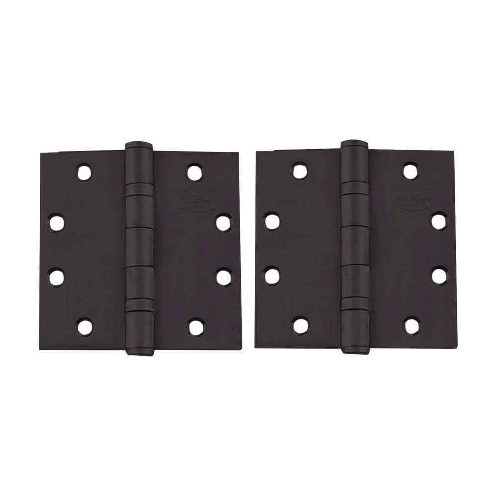 Cal-Royal - BB31 - Two Ball Bearing Five Knuckle Square Corner with 4-1/2" x 4-1/2" - Grade 1 - US10B - Dark Oxidized Satin Bronze Oil Rubbed (613) (Pack of 2)